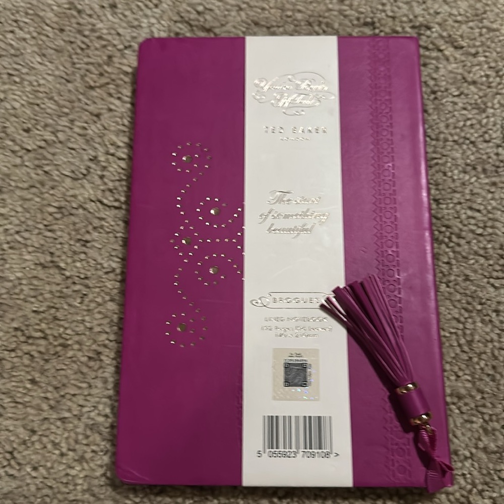 Ted Baker - Fuchsia & Gold - Notebook wTassel - The start of something beautiful